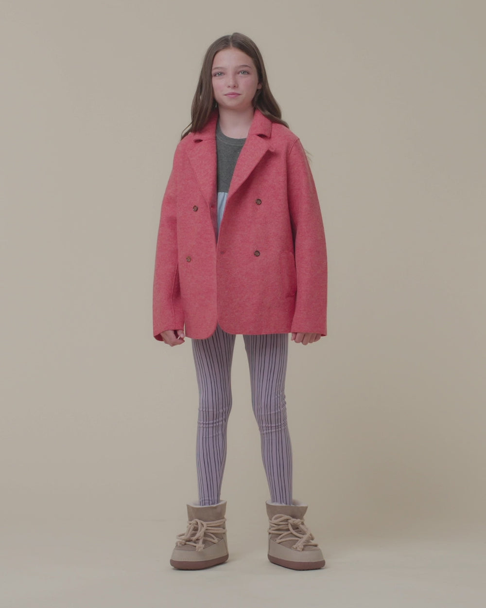 liter carol alpaca wool coat　LITER Alpaca Wool Coat in Heathered Coral | Kids Clothing | The