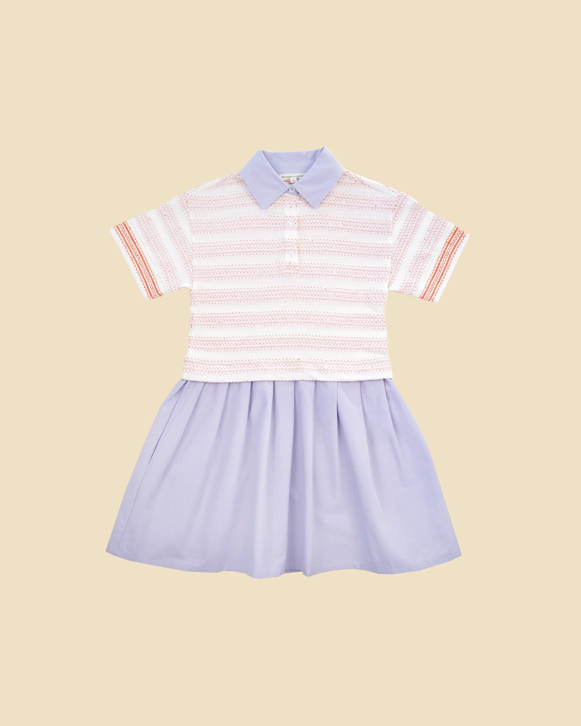 open lace back dress Kids Organic Pleated Polo Dress, 4Y-5Y