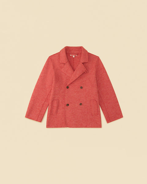 Alpaca Wool Coat in Heathered Coral | Kids Clothing | The
